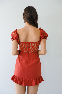 Along The Way Dress: Rust