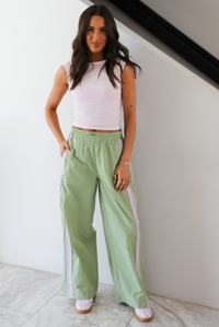 All Yours Pants: Green/Pink