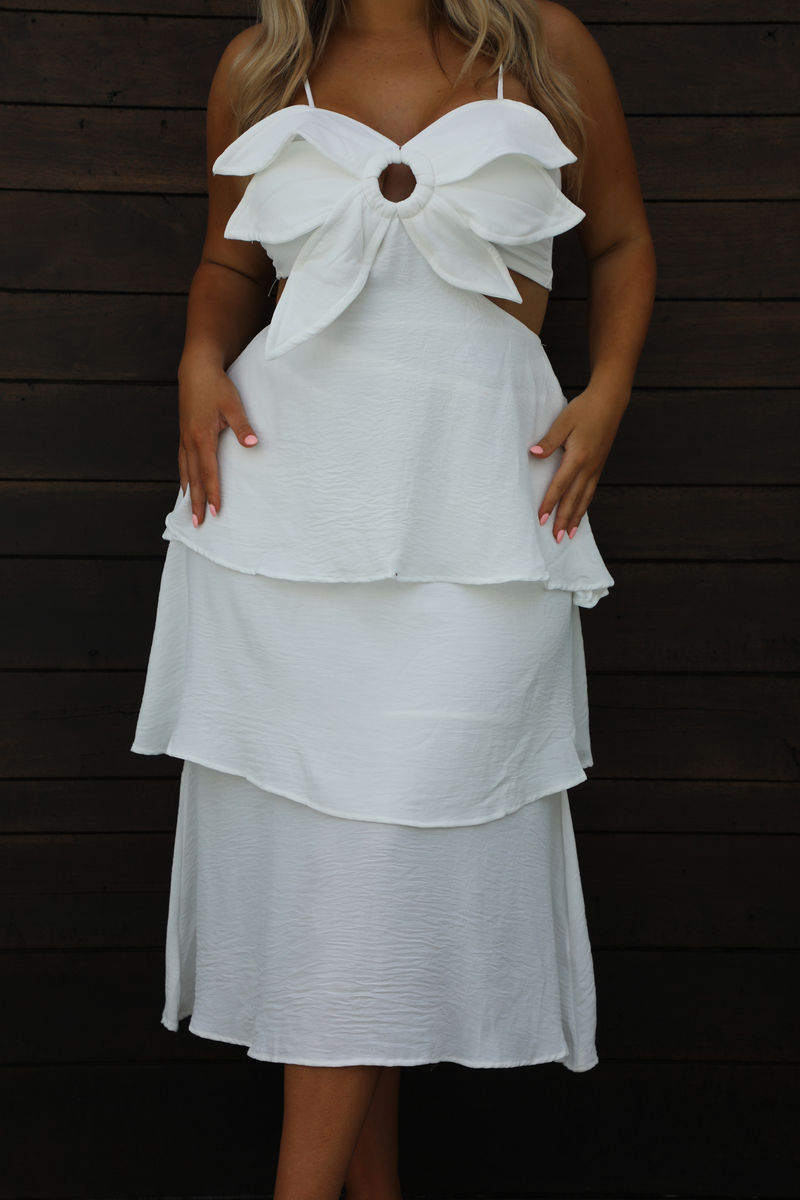For You Midi Dress: White