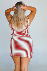 Call Ahead Dress: White/Red