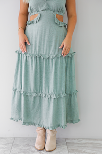 So Darling Midi Dress: Light Teal