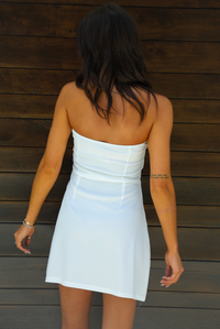 Pretty Bows Mini Dress: White
