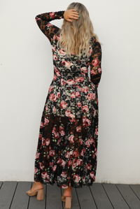 All For You Maxi Dress: Black/Multi