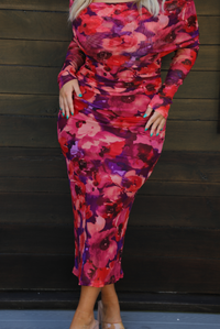 PRE-ORDER: Another Round Midi Dress: Red/Multi