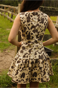 Look, Cows! Dress: Cream/Brown