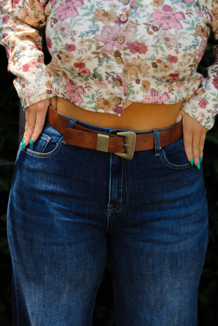 PRE-ORDER: Your Design Belt: Cognac/Gold