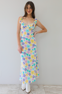 The Love You Want Maxi Dress: White/Multi