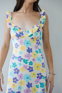 The Love You Want Maxi Dress: White/Multi