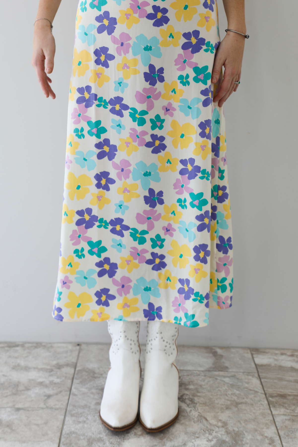 The Love You Want Maxi Dress: White/Multi