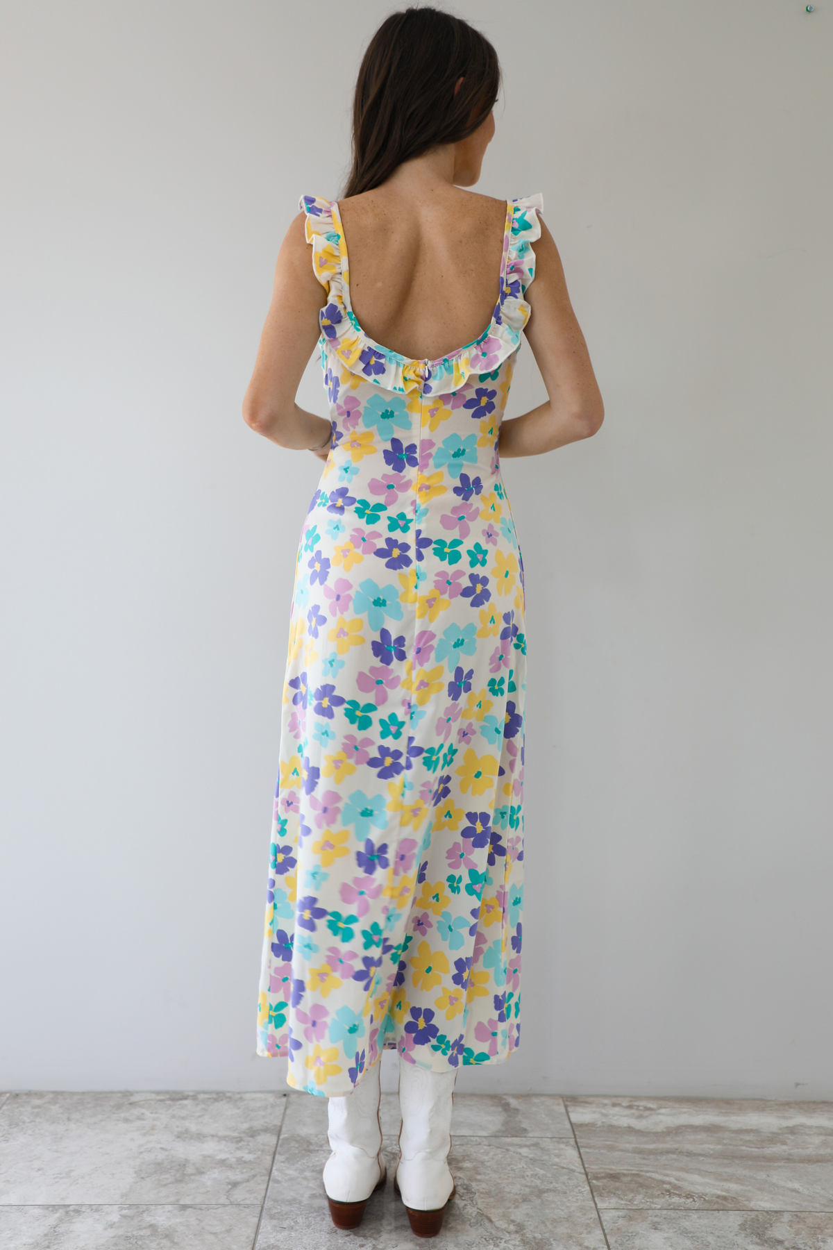 The Love You Want Maxi Dress: White/Multi