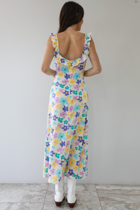 The Love You Want Maxi Dress: White/Multi