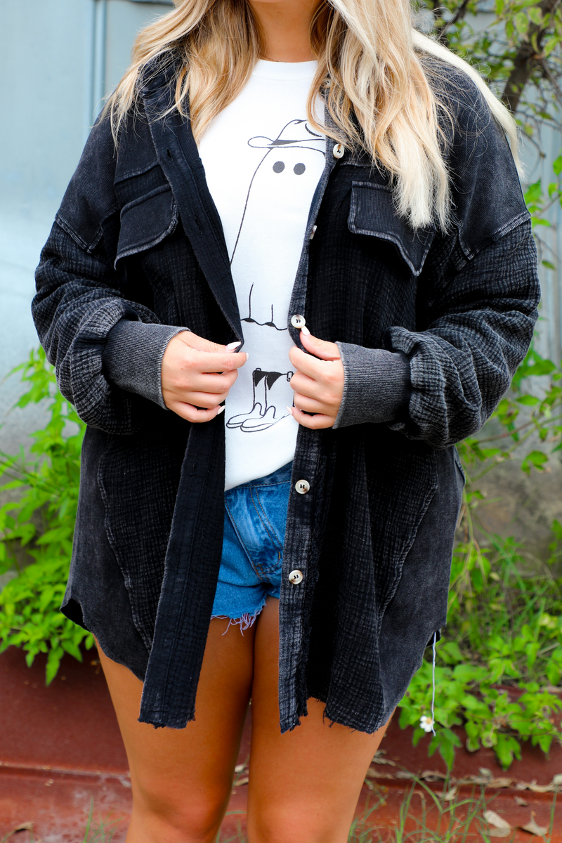 One And Only Shacket: Black