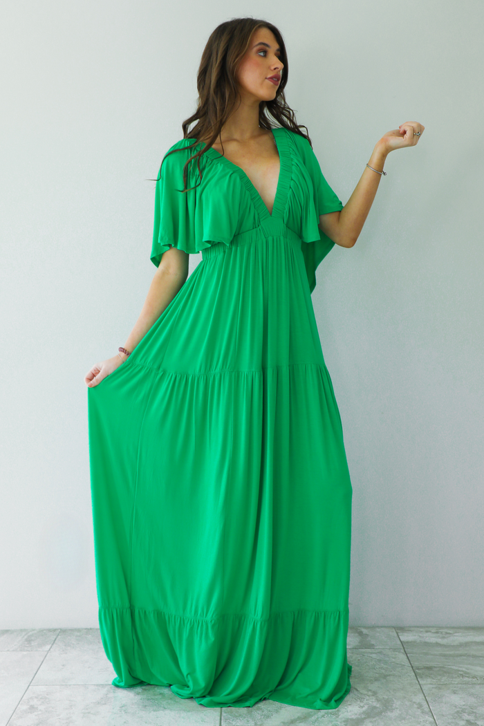 Through The Day Maxi Dress: Green