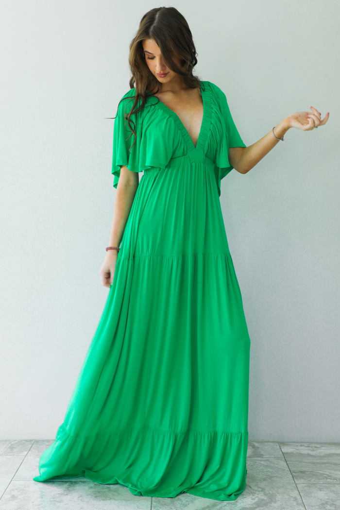 Through The Day Maxi Dress: Green