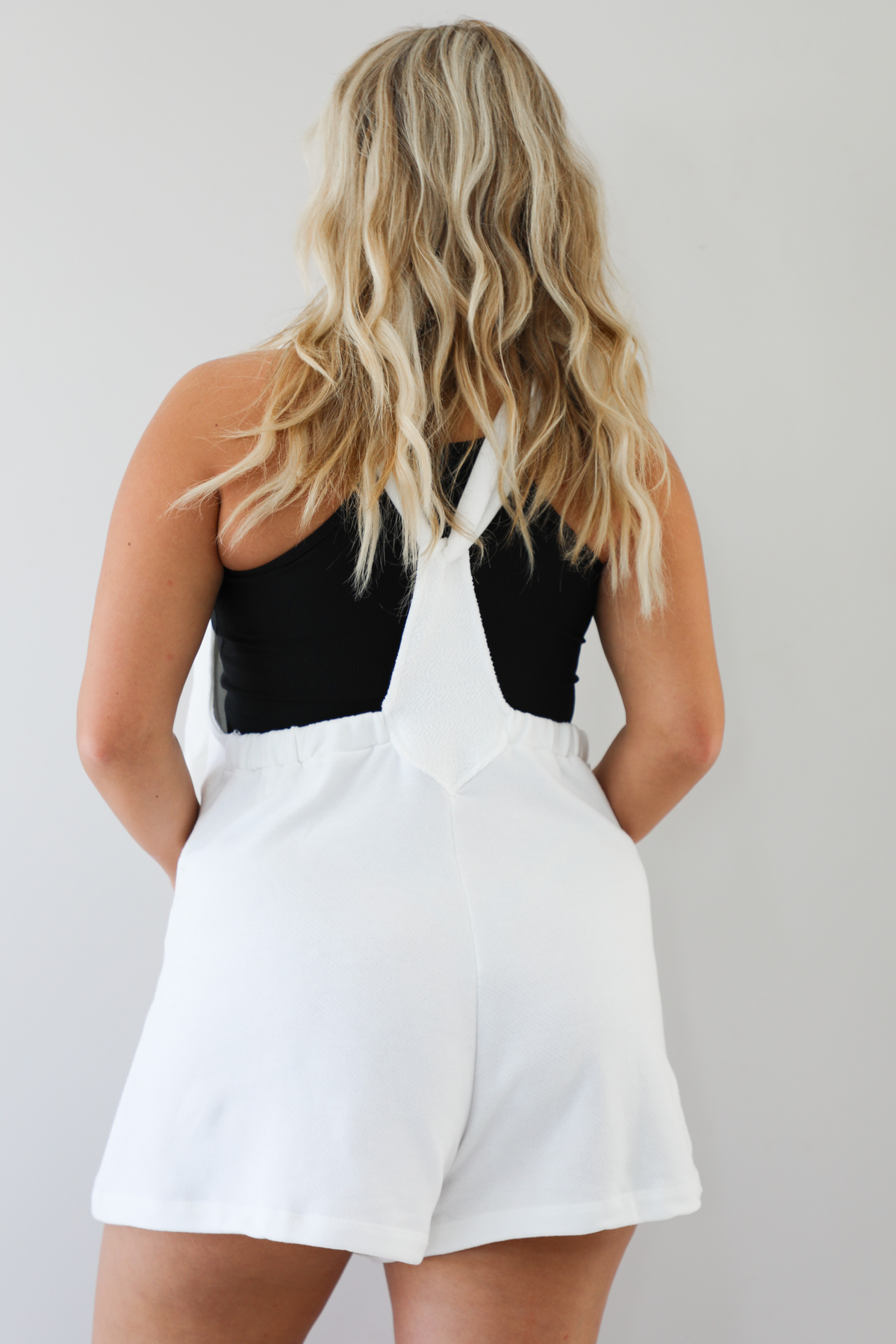 French Terry Romper: White