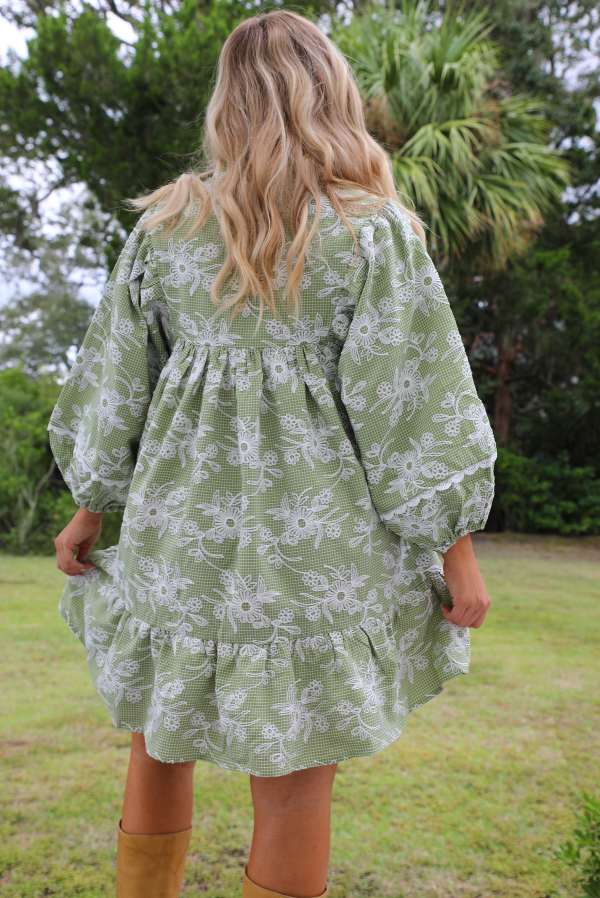 Only Way Dress: Matcha/Cream