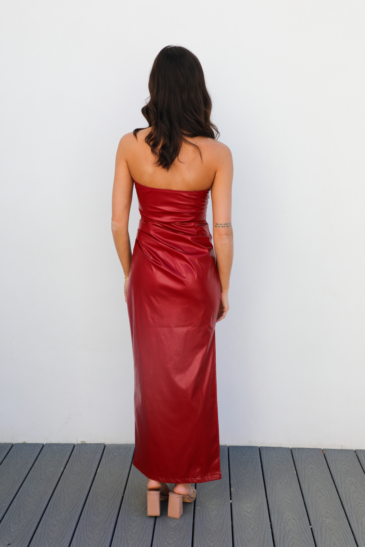 Night On The Town Maxi Dress: Burgundy