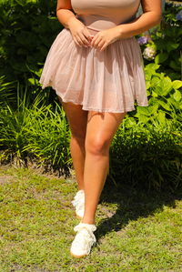 Just Imagine It Dress: Tan