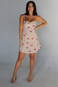 Girls Trip Ready Dress: Taupe/Multi