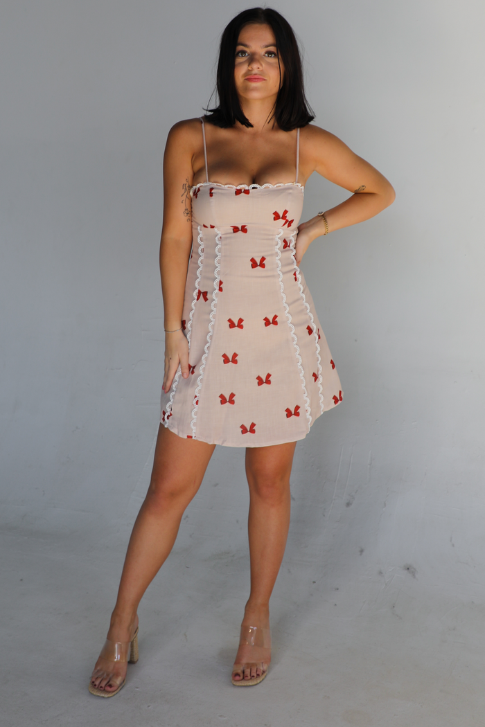 Girls Trip Ready Dress: Taupe/Multi
