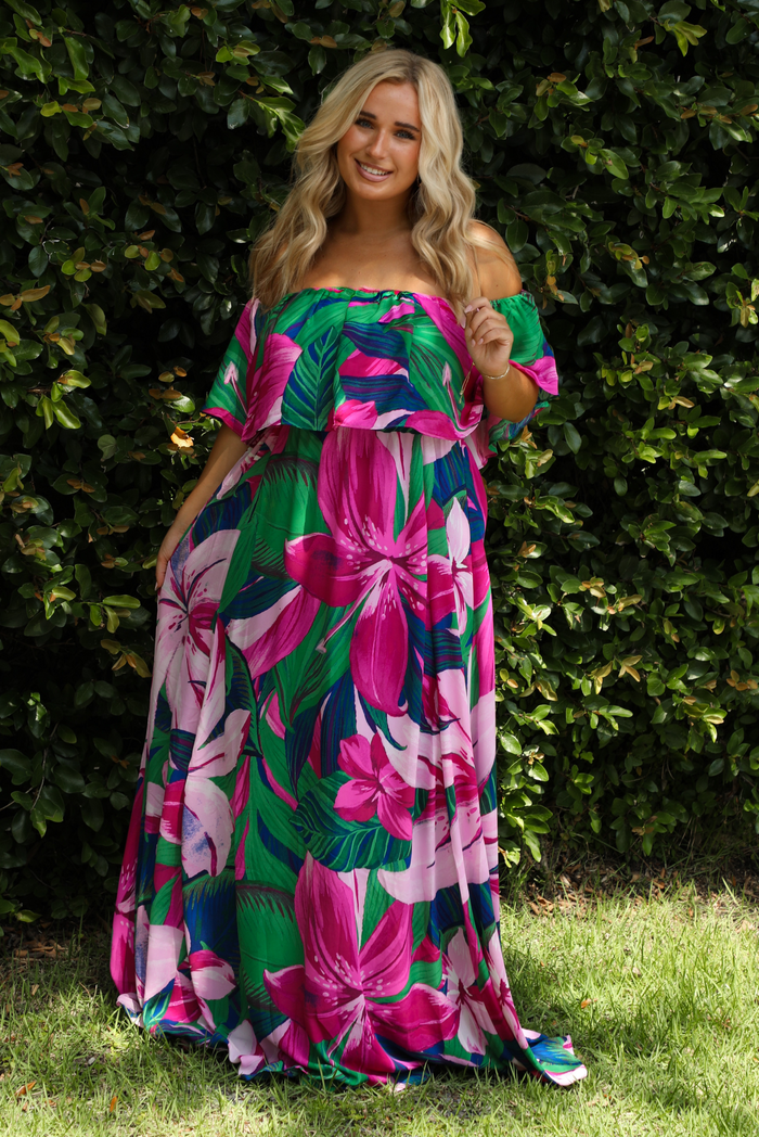 Way To Go Maxi Dress: Purple/Multi