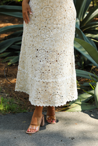Come Find Me Maxi Dress: Cream/Ivory