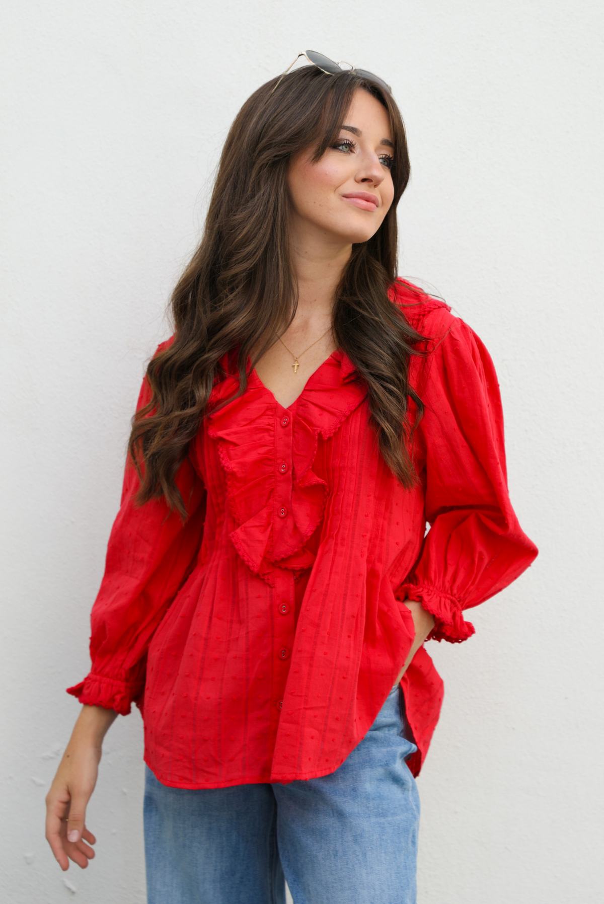 Anything & Everything Blouse: Red