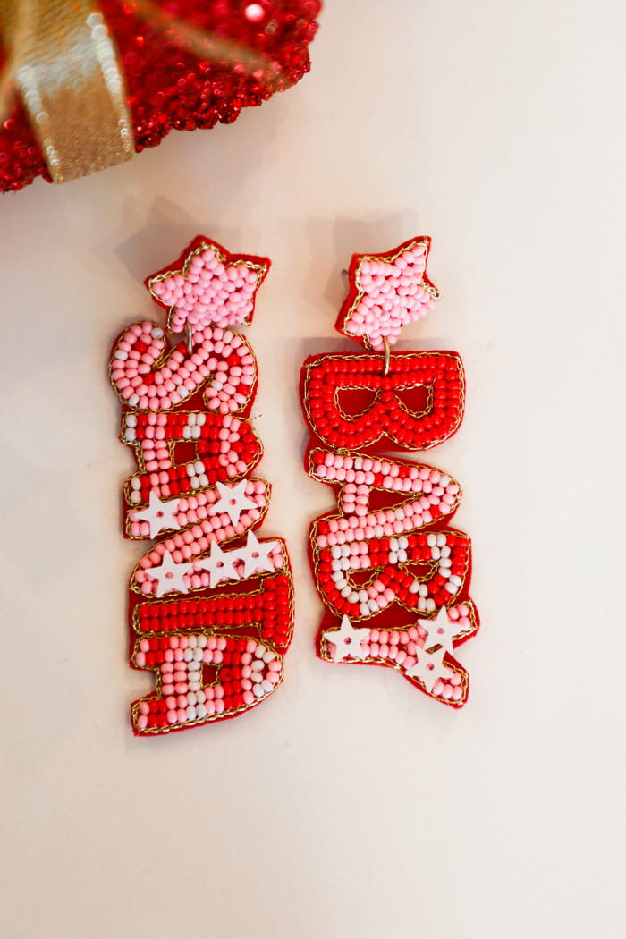 Santa Baby Earrings: Pink/Multi