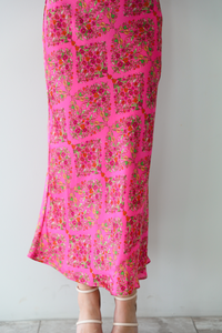 Stay There Maxi Dress: Magenta/Multi