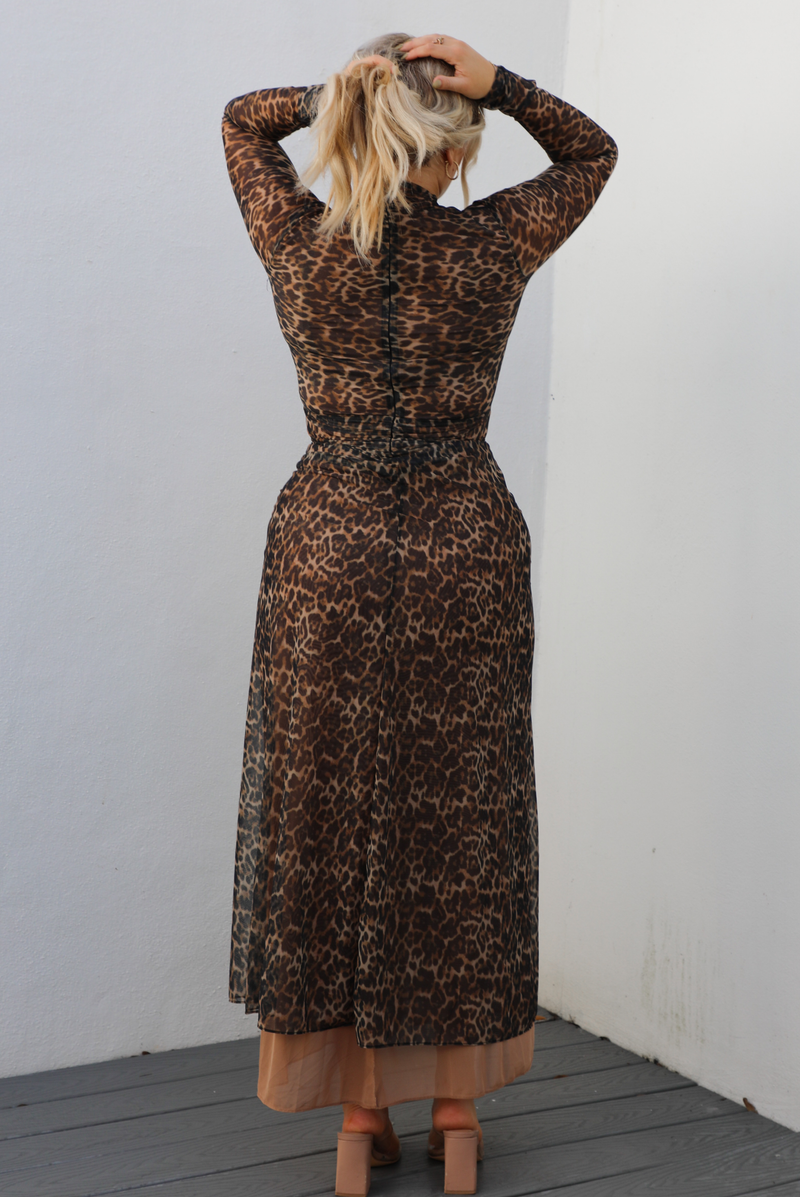 Back It Up Maxi Dress: Leopard