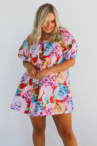 Run Into You Dress: Floral/Multi