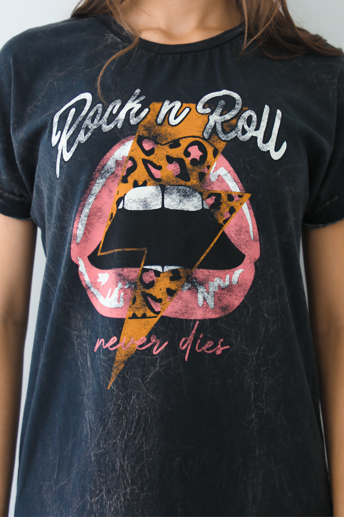 Rock And Roll Never Dies Dress: Black/Multi