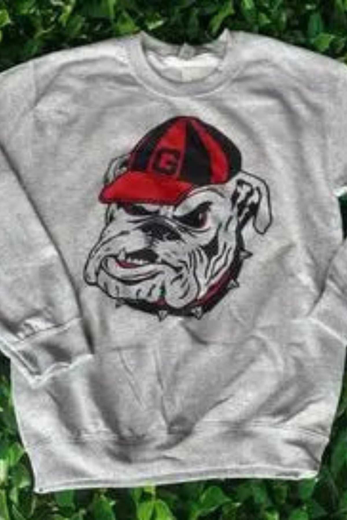 Retro Georgia Bulldog Sweatshirt: Grey/Multi