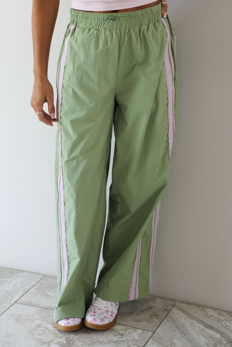 All Yours Pants: Green/Pink