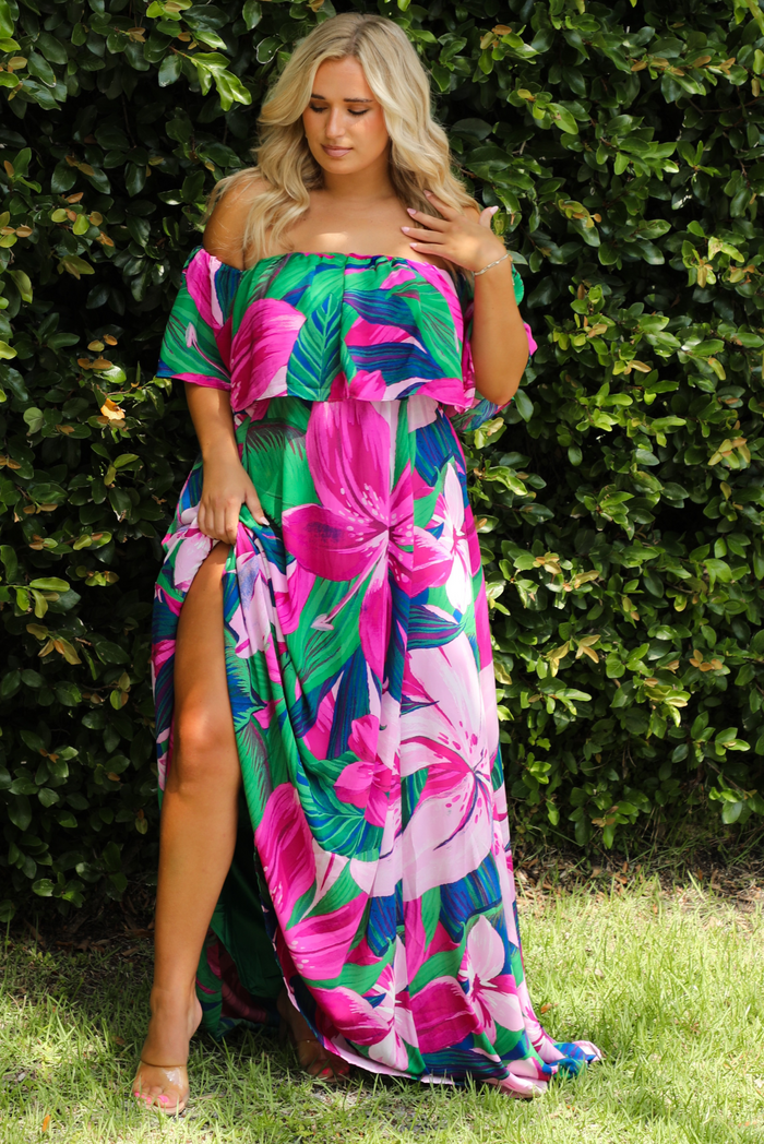 Way To Go Maxi Dress: Purple/Multi