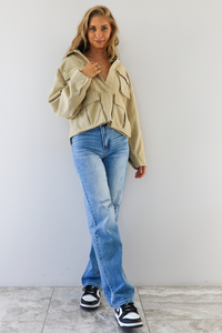 Be On Socials Jacket: Taupe