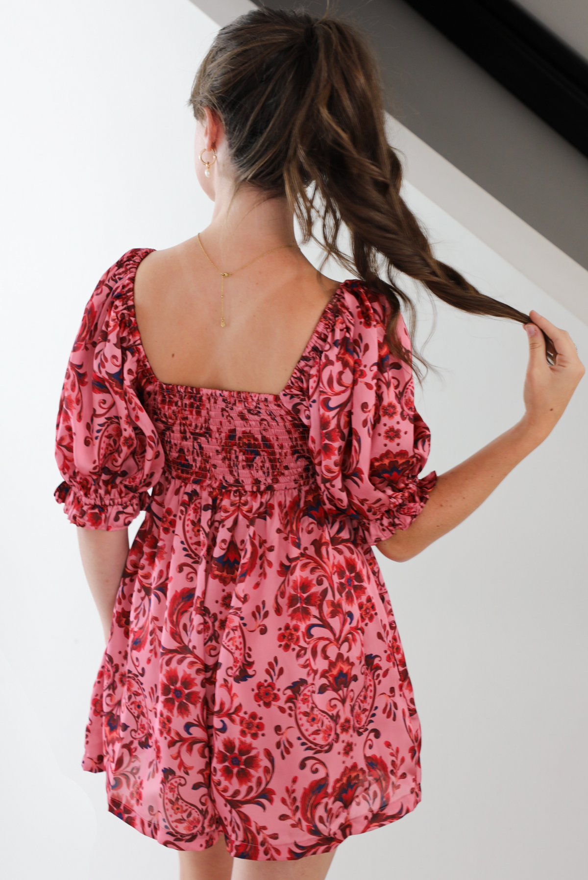 Your Guess Romper: Pink/Multi