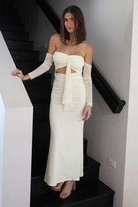 Ready To Go Maxi Dress: Cream