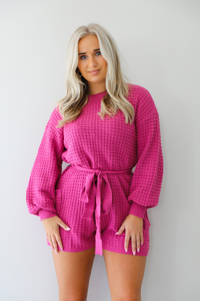Sparks Fly Romper: Berry