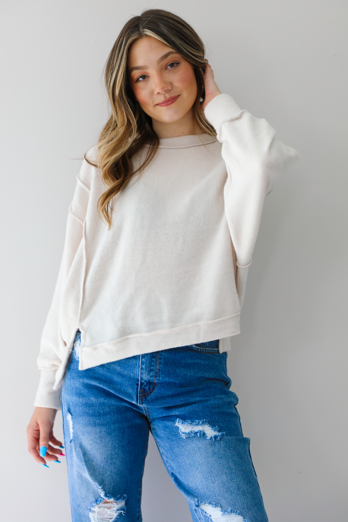 Good Terms Sweater: Cream