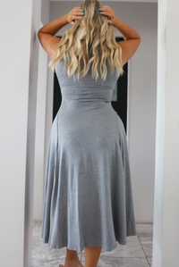 Everything You Do Midi Dress: Grey