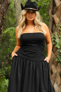 Could Be Midi Dress: Black