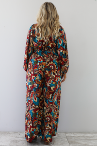 PRE-ORDER: It's Been Awhile Maxi Jumper: Burgundy/Multi