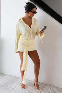 Miami Nights Dress: Pale Yellow
