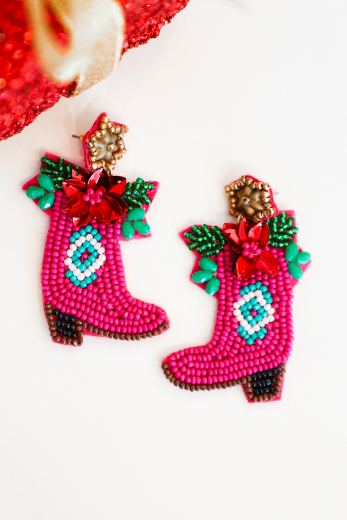 New Shoes Earrings: Fuchsia/Multi