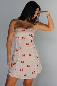 Girls Trip Ready Dress: Taupe/Multi
