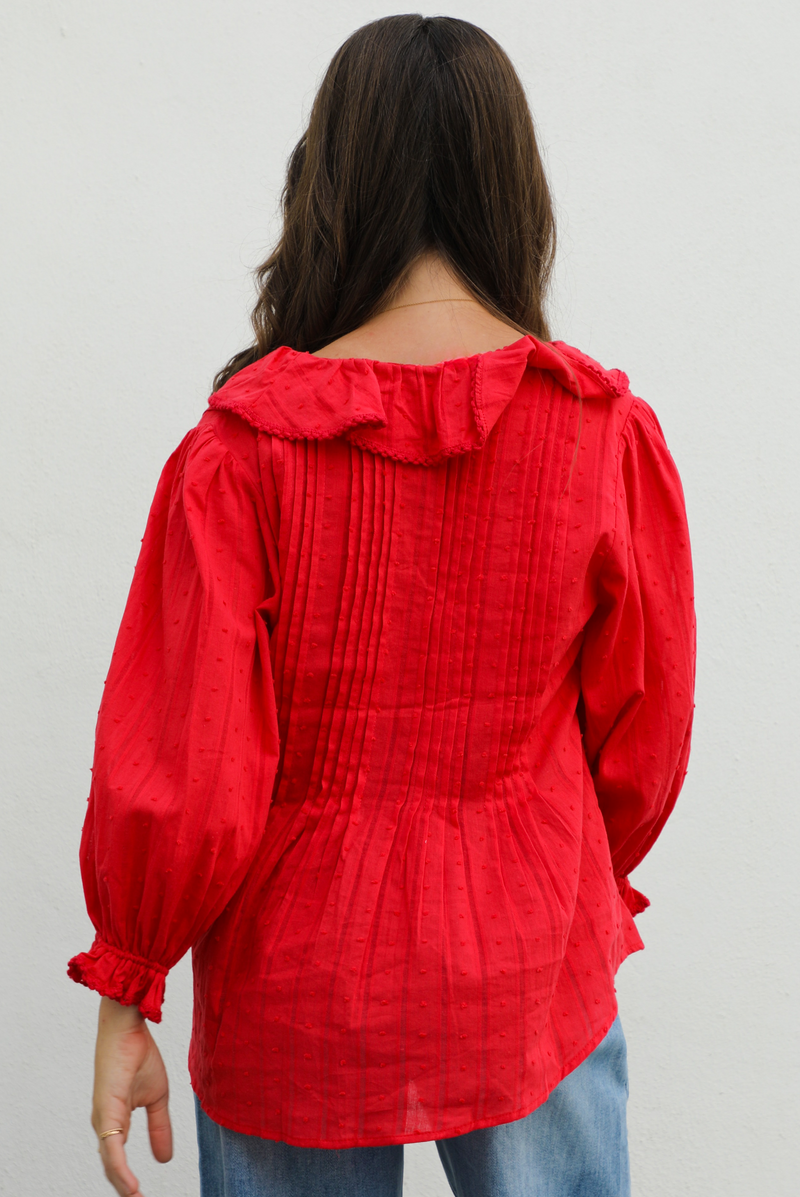 Anything & Everything Blouse: Red
