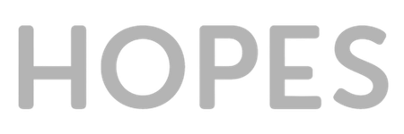 Gray 'HOPES' text logo on a white background