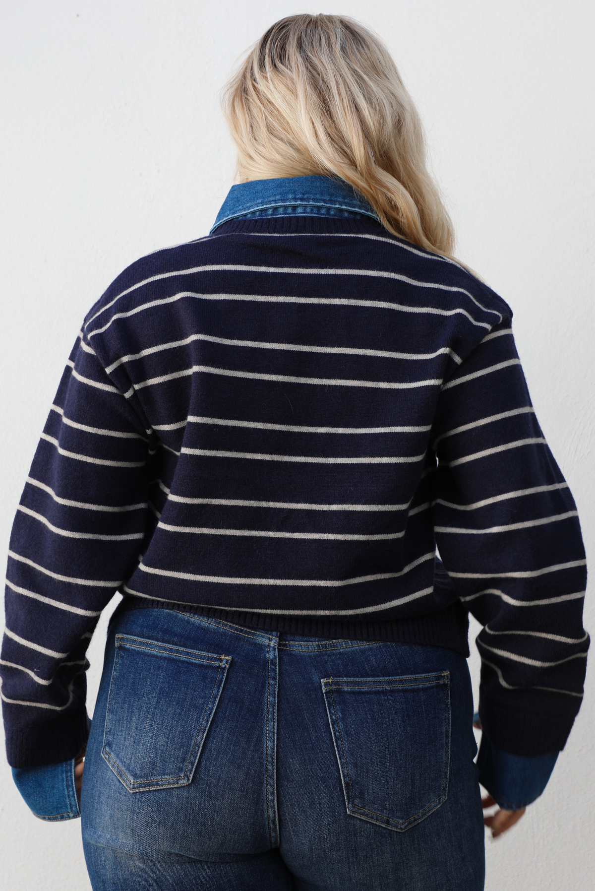 So Preppy Sweater: Navy/Multi