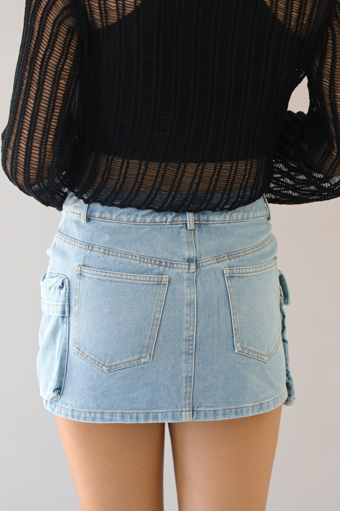 Only Cargo Skirt: Denim